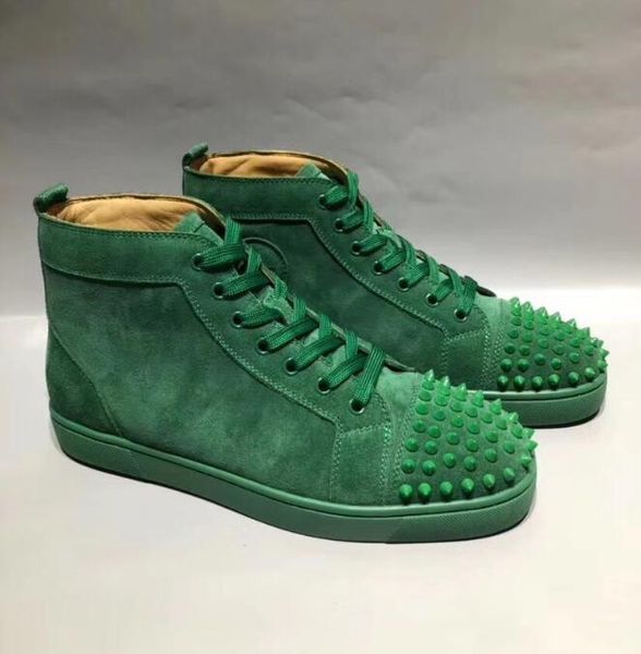 

2020 new designer high man casual shoes woman sneaker fashion rhinestone red blue green party wedding shoes drop shipping with box, Black