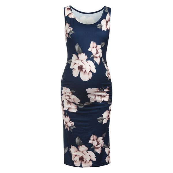 

muqgew summer women dress for pregnant maternity sleeveless flower dresses pregnancy clothes pgraphy props cloth dress 2019, White