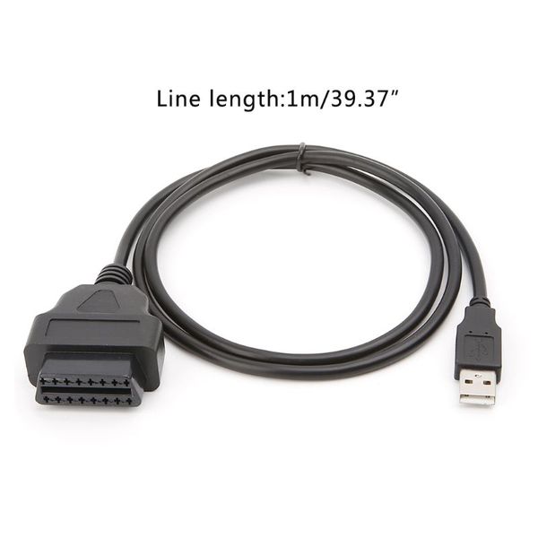 

16pin obd2 to usb port charger adapter cable connector diagnostic tool