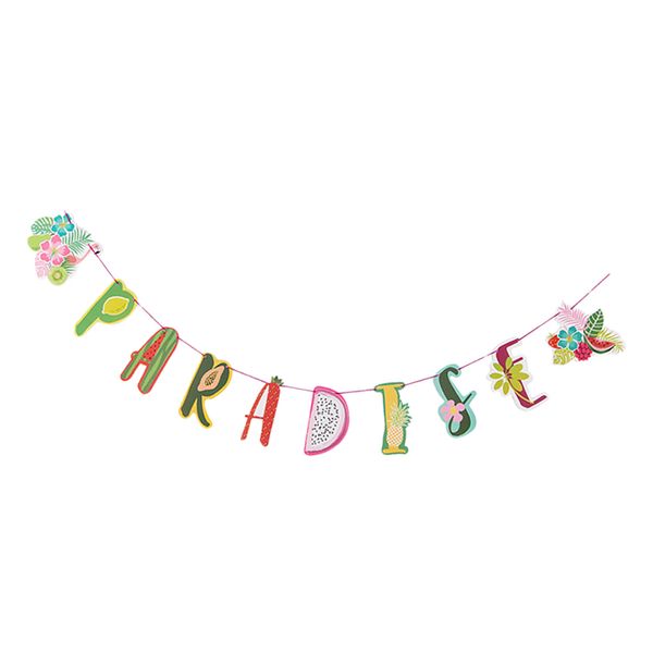 

beach wedding signs luau party banners fruit tassel garland fiesta hawaiian party decorations, bunting banner garlands
