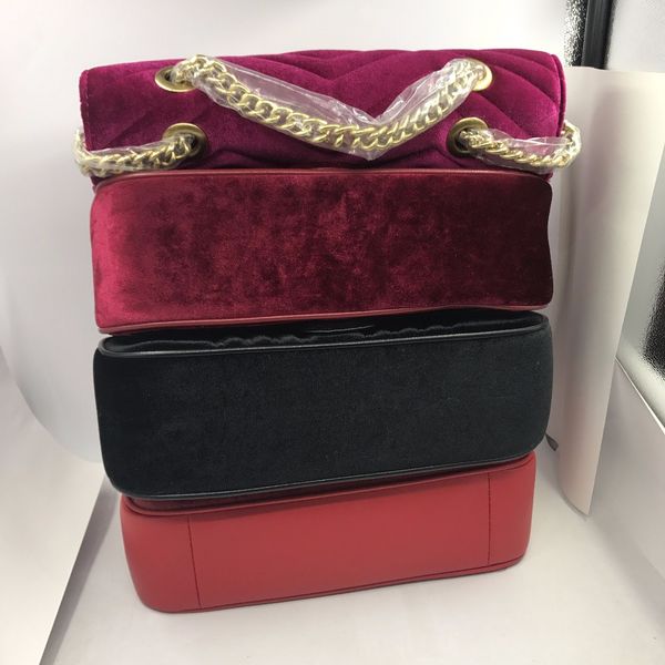 

2019 nude color classic burgundy velvet purple bag handbag shoulder bags messenger women bags gift