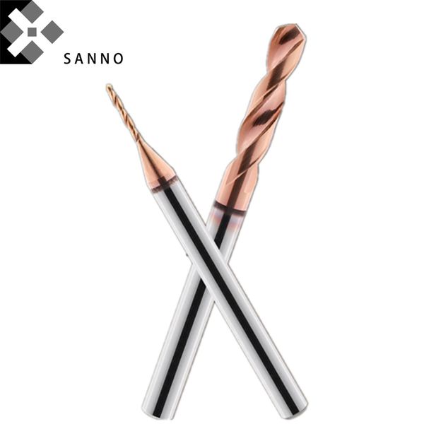 

5pcs/lot 4mm shank tungsten steel drill bit 0.3mm - 4mm micro cnc carbide drilling tool for al & cu, cast iron, stainless steel