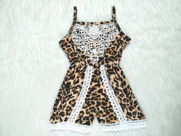 

2019 leopard jumpsuits baby girls personality sleeveless children rompers summer kids clothing newborn overalls gxj, Blue