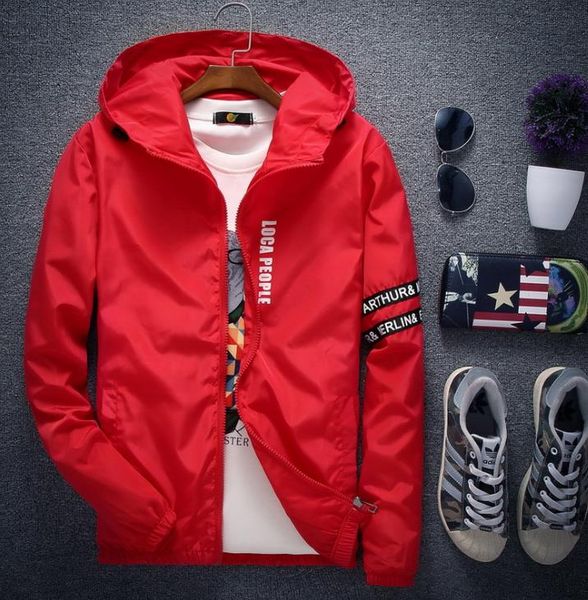 

men's coat spring autumn thin windbreaker jacket men plus size m-4xl jaqueta masculina slim fit young men hooded bomber, Black;brown
