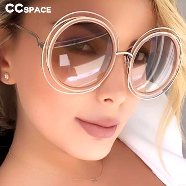 

47182 round hollow luxury sunglasses men women fashion uv400 glasses, White;black