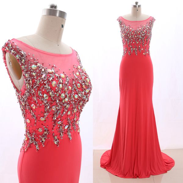 

macloth арбуз развертки поезд шею длиной до пола, длинные кристалл трикотажные платья выпускного вечера платье  266089 просвет, White;black