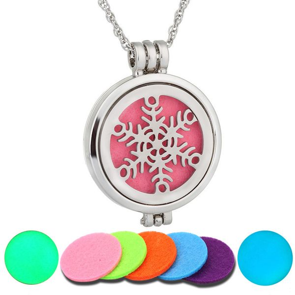 

stainless steel aromatherapy necklace m word pattern box emission pendant ornaments, Silver