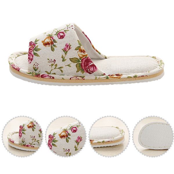 

puimentiua slippers broken flower home slippers 2019 new fashion female and male cotton floor slippers casual shoes, Black