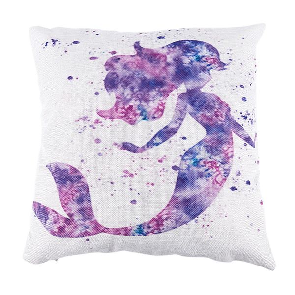 

лен декоративная подушка чехол подушка обложка фиолетовый mermaid 45 * 45см