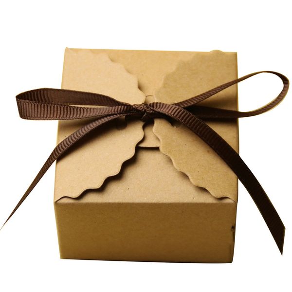 

50 шт. diy с лентой пользу свадебная упаковка подарок старинные бумаги площади коробка конфет мини европейская вечеринка