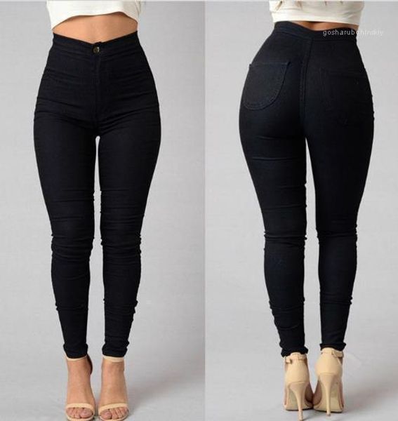 

брюки однотонные узкие женские брюки на молнии промытые высокой талией женские повседневные карандаши, Blue