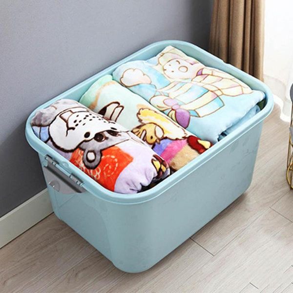 

home solid color plastic quilts clothes sundries storage box container organizer