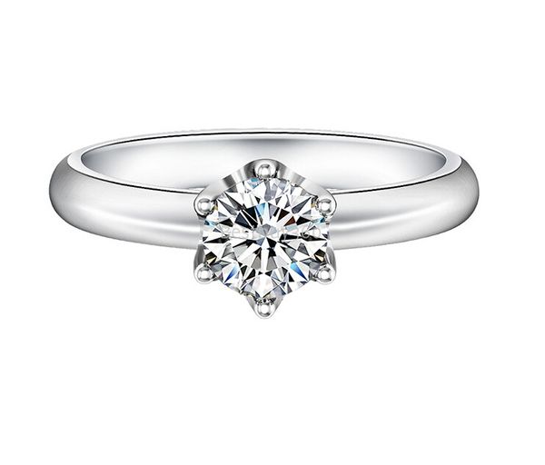 

1 караты женщина обручального кольца мода простого пасьянс diamant кольцо 925 помолвки серебра юбилея, Slivery;golden