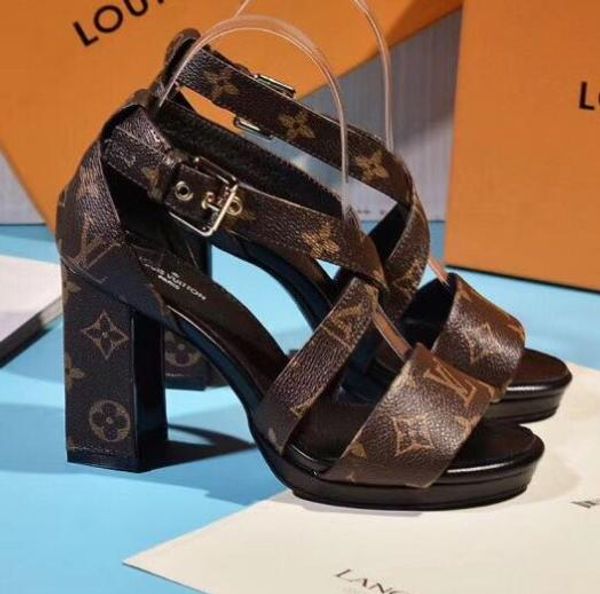 

new222 hi-top женщины zzllxx Париж llLuxury дизайн лето высокий каблук сандалии пляж слайд тапочки Леди печати кожа сплошной цвет