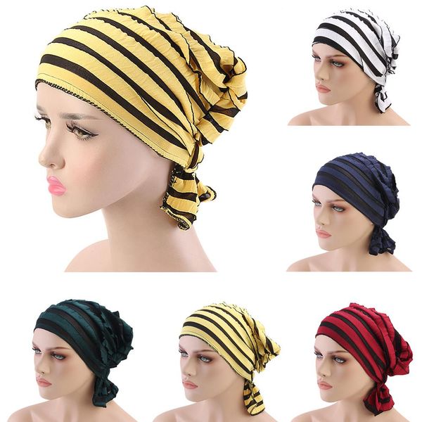 

women muslim underscarf hat islam head cover hijab scarf wrap inner bonnet cap pleated headscarf turban hair loss cap arab wrap, Red