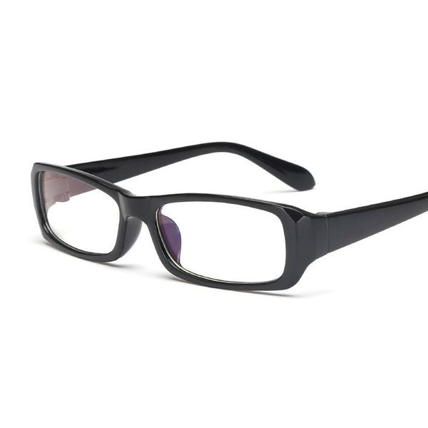 

wholesale-man's two-color stitchingtransparent glasses frame for women's small rular eyeglasses retro fashion computer goggle, Black