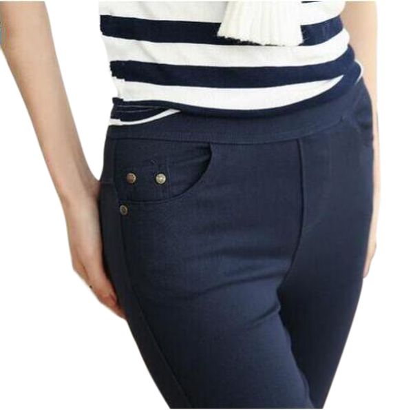 

Free Shipping 2018 New Autumn Fashion Pencil Jeans Woman Candy Colored Mid Waist Full Length Zipper Slim Fit Skinny Women Pants