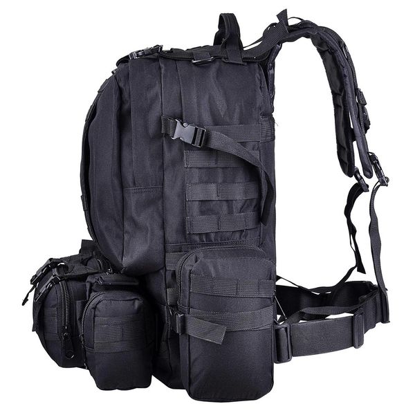 

55l backpack tactical trekking large capacity hiking hunting outdoor bag sport molle rucksack army camping practical