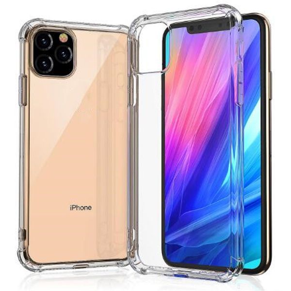 

super anti-knock soft tpu transparent clear phone case protect back cover shockproof for iphone 11 pro max x xs 7 8 6 plus note 10 9 s10 s9