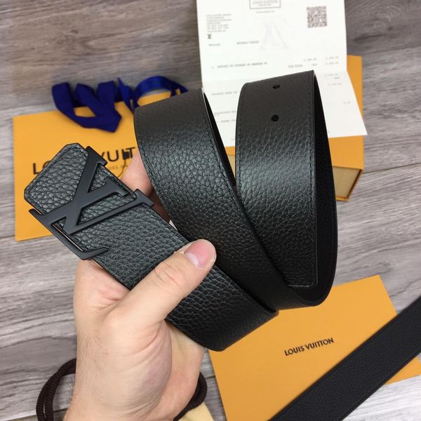 

leather luxary belt men's leather casual style korean version of trousers belt business smooth button leather belt without box, Black;brown