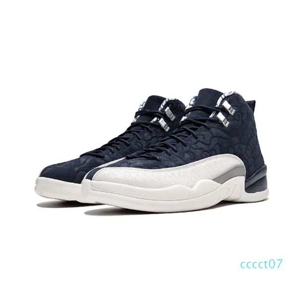 

new 12 12s international flight basketball shoes 130690-445 college navy men trainers athletic sports sneakers size 40-47 with box 07ct