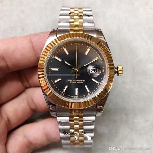 

2020 date men's watch m126333-0014 41mm black dial 2813 automatic movement sapphire glass automatic mechanical watch, Slivery;brown