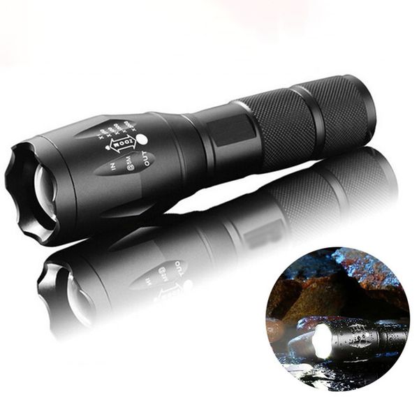 

dhl tactical flashlight 5000lumens xm-l t6 led flashlight zoom rechargeable camping torch light waterproof