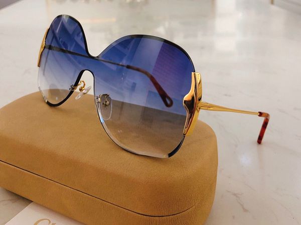 

new 162 sunglasses for women fashion designer frameless uv400 len summer style adumbral butterfly designer face come with case 162s, White;black