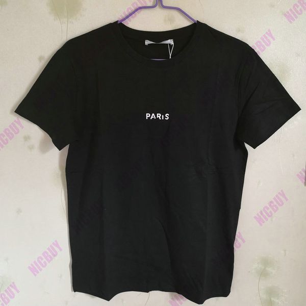 

version fashion designer brand summer clothing t-shirt give for men paris broken letter print tshirt casual round neck tee t shirt, White;black