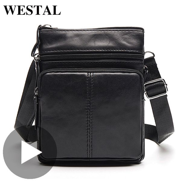 

westal shoulder work business messenger office women men bag genuine leather briefcase for handbag male female small portable