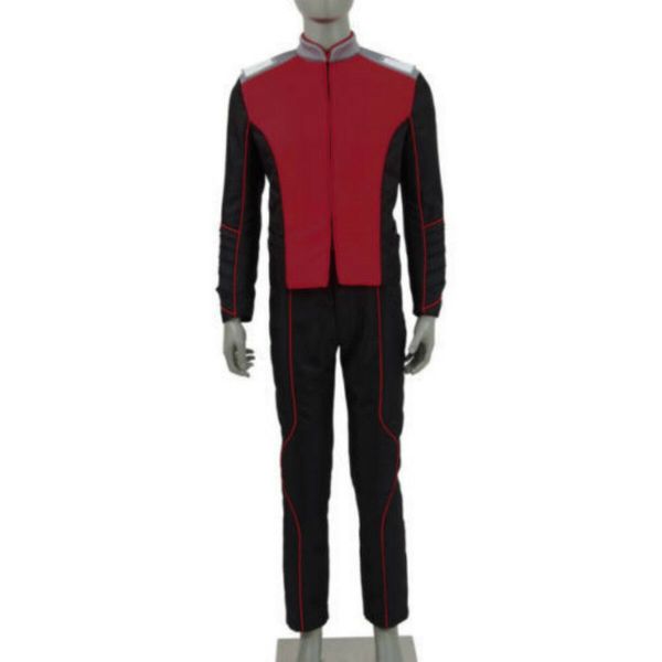 

orville cos red uniform cosplay costume custom made, Black;red
