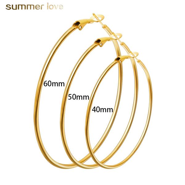 

classic silver gold plating big hoop dangle earring for women simple style alloy round drop earring fashion jewelry wholesale