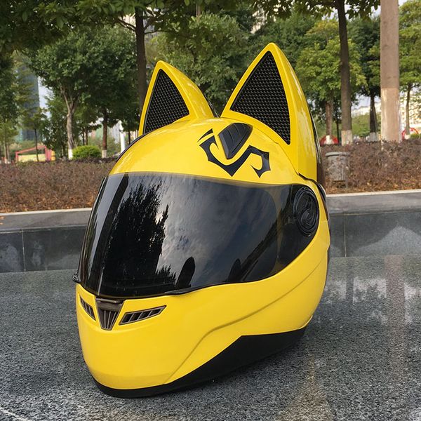 

nitrinos the cat - ear motorcycle helmet is the four-season helmet fast ship