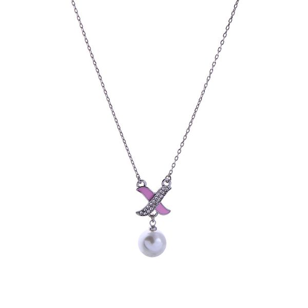 

fashion long necklace for women heart crystal layered necklace nightmare before christmas stainless steel 2019 new, Silver