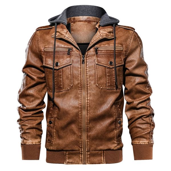 2019 Men Jackets Autumn Winter S Fashion Motorcycle Leather Jacket Mens Casual Hooded Pu Coat Male Clothes From Nanmenstar