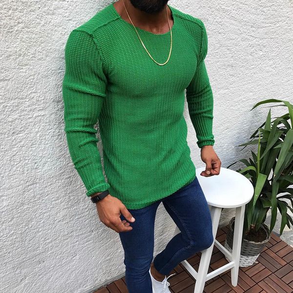 

men fashion casual slim fit pullover sweater 2019 new men basic knitted lightweight o-neck winter and autumn solid color sweater, White;black