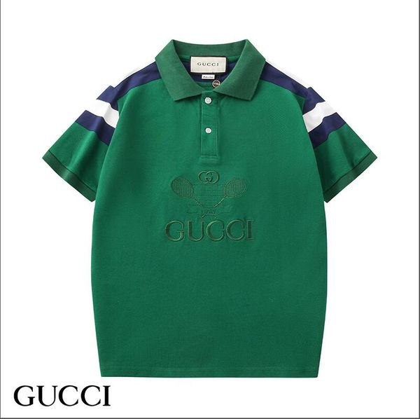 

2019 fashion summer fashion designers men's shirt t-shirt letter embroidery t-shirt men's brand short sleeve t-shirt blouse-011, White