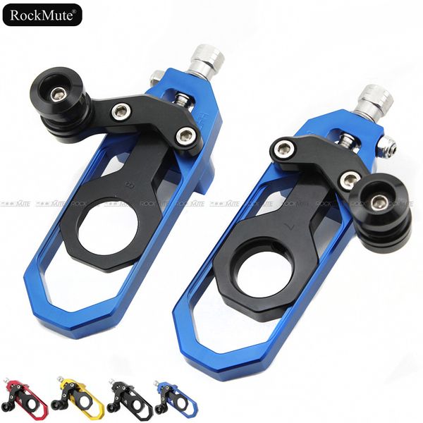 

for ninja zx-6r/ zx636 2005 06 07 08 2009 2010 2011 2012 motorcycle cnc rear chain adjusters tensioners with spool fit