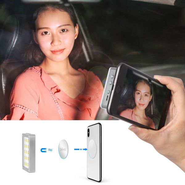 

mini luz de vídeo da câmera do diodo emissor de luz recarregável bolso magnético para a câmera de vídeo canon luz led vídeo para o telefone