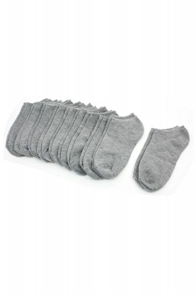 

10 pairs girls low cut stretch cuffs ankle socks, Black;white