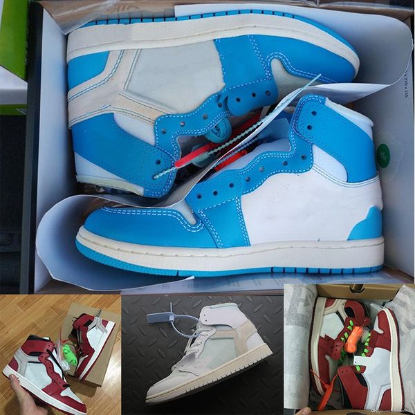 

2020 og basketball shoes mens chicago red 1s sneakers off blue white trainers luxury sport shoes women designer shoes unc powder size 36-47