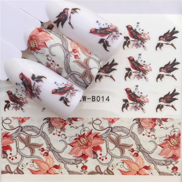 

31 styles flower vintage nail art water transfer sticker decals diy tips, Black