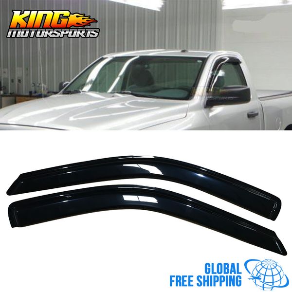 

fits 09-18 dodge acrylic window visors 2pc set global ing