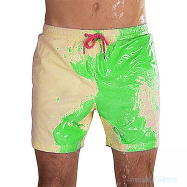 

100pcs color beach pants, men, water, heat, discoloration fashion beach pants swim