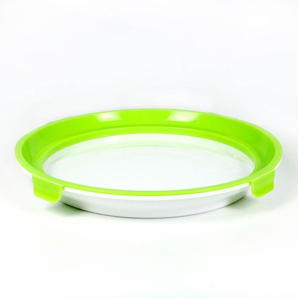 

1pcs round fresh preservation tray creative storage tray kitchen cooking organize reusable eco grade