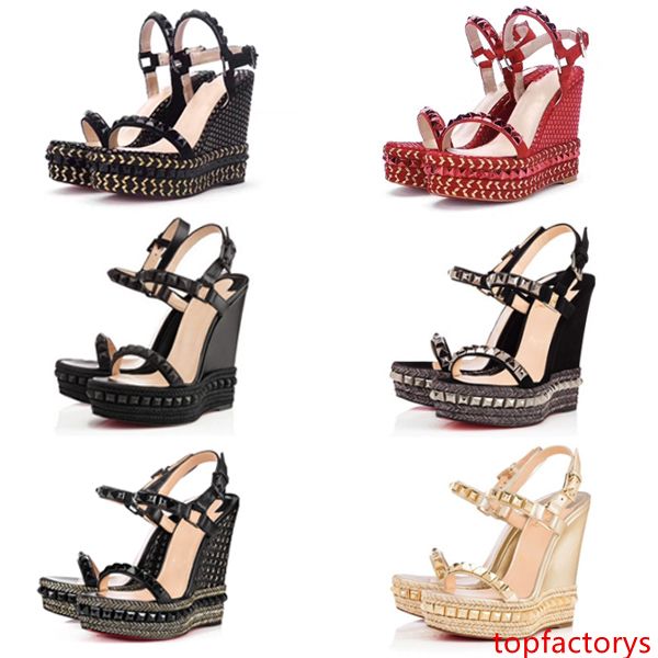 

women high heels cataclou studs wedge platform sandals fashion ladies wedge cataclou sandals spikes rivets studded shoes