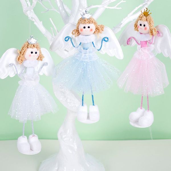 

2019 4pcs/set christmas party hanging decor snowman santa claus doll xmas tree pendant festival ornaments crafts