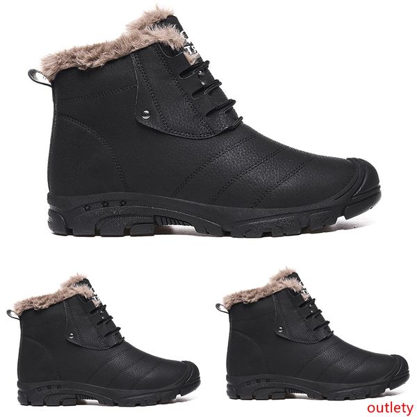 

2020 cool leather designer pattern1 soft black grey plus velvet warm man boy men boots mens sneakers boot trainers outdoor walking shoes