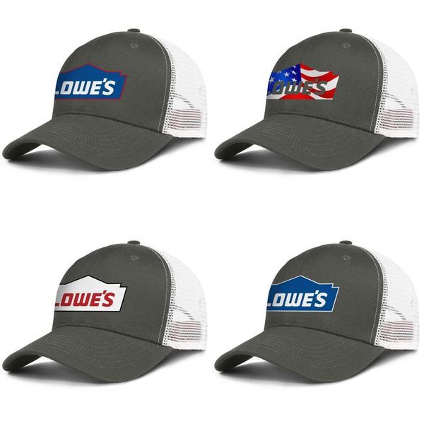 

lowe's home improvement company logo army_green mens and women trucker cap baseball design designer sports mesh hats lowe's black, Blue;gray