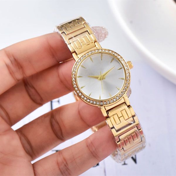 

luxuy womens fashion watch quartz watches casual full steel dial style woman all over the sky stars crystal diamond dial style watches, Slivery;brown